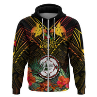 Papua New Guinea East New Britain Province Hoodie Papua Niugini Coat Of Arms With Flag Style - Wonder Print Shop