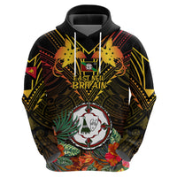 Papua New Guinea East New Britain Province Hoodie Papua Niugini Coat Of Arms With Flag Style - Wonder Print Shop