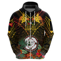 Papua New Guinea East New Britain Province Hoodie Papua Niugini Coat Of Arms With Flag Style - Wonder Print Shop