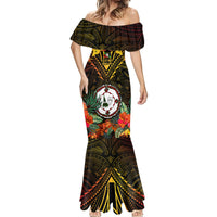 Papua New Guinea East New Britain Province Mermaid Dress Papua Niugini Coat Of Arms With Flag Style - Wonder Print Shop