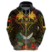 Papua New Guinea Western Province Hoodie Papua Niugini Coat Of Arms With Flag Style - Wonder Print Shop