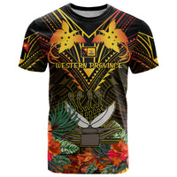 Papua New Guinea Western Province T Shirt Papua Niugini Coat Of Arms With Flag Style - Wonder Print Shop