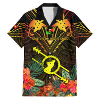 Papua New Guinea Southern Highlands Province Family Matching Mermaid Dress and Hawaiian Shirt Papua Niugini Coat Of Arms With Flag Style - Wonder Print Shop