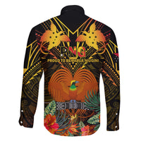 Papua New Guinea Southern Highlands Province Family Matching Off Shoulder Short Dress and Hawaiian Shirt Papua Niugini Coat Of Arms With Flag Style - Wonder Print Shop