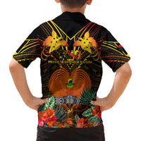 Papua New Guinea Southern Highlands Province Kid Hawaiian Shirt Papua Niugini Coat Of Arms With Flag Style - Wonder Print Shop