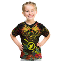 Papua New Guinea Southern Highlands Province Kid T Shirt Papua Niugini Coat Of Arms With Flag Style - Wonder Print Shop