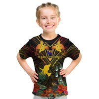 Papua New Guinea Manus Province Kid T Shirt Papua Niugini Coat Of Arms With Flag Style - Wonder Print Shop