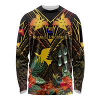 Papua New Guinea Manus Province Long Sleeve Shirt Papua Niugini Coat Of Arms With Flag Style - Wonder Print Shop
