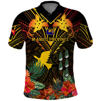 Papua New Guinea Manus Province Polo Shirt Papua Niugini Coat Of Arms With Flag Style - Wonder Print Shop