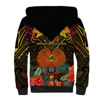 Papua New Guinea Manus Province Sherpa Hoodie Papua Niugini Coat Of Arms With Flag Style - Wonder Print Shop
