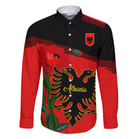 Personalised Albania Flag Day Family Matching Short Sleeve Bodycon Dress and Hawaiian Shirt Albanian Coat Of Arms With Red Poppy - Wonder Print Shop