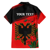 Personalised Albania Flag Day Hawaiian Shirt Albanian Coat Of Arms With Red Poppy - Wonder Print Shop