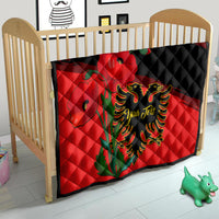 Personalised Albania Flag Day Quilt Albanian Coat Of Arms With Red Poppy - Wonder Print Shop