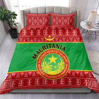 Personalised Mauritania Independence Day Bedding Set Mauritanian Map Mix African Pattern - Wonder Print Shop