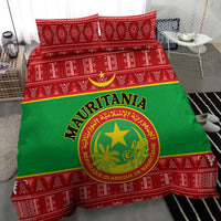 Personalised Mauritania Independence Day Bedding Set Mauritanian Map Mix African Pattern - Wonder Print Shop