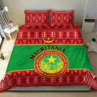 Personalised Mauritania Independence Day Bedding Set Mauritanian Map Mix African Pattern - Wonder Print Shop