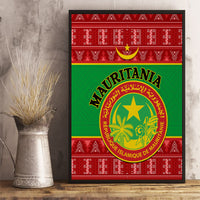 Personalised Mauritania Independence Day Canvas Wall Art Mauritanian Map Mix African Pattern - Wonder Print Shop