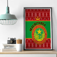 Personalised Mauritania Independence Day Canvas Wall Art Mauritanian Map Mix African Pattern - Wonder Print Shop