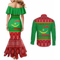 personalised-mauritania-independence-day-couples-matching-mermaid-dress-and-long-sleeve-button-shirt-mauritanian-map-mix-african-pattern
