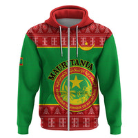 Personalised Mauritania Independence Day Hoodie Mauritanian Map Mix African Pattern - Wonder Print Shop