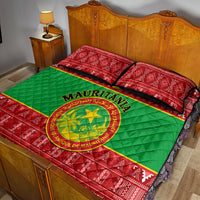 Personalised Mauritania Independence Day Quilt Bed Set Mauritanian Map Mix African Pattern - Wonder Print Shop
