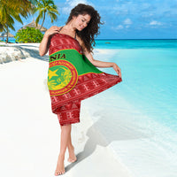 Personalised Mauritania Independence Day Sarong Mauritanian Map Mix African Pattern - Wonder Print Shop