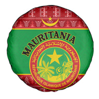 Personalised Mauritania Independence Day Spare Tire Cover Mauritanian Map Mix African Pattern - Wonder Print Shop