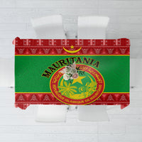 Personalised Mauritania Independence Day Tablecloth Mauritanian Map Mix African Pattern - Wonder Print Shop