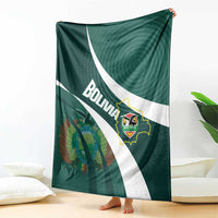 Bolivia Football Blanket La Verde Sporty Curves Style - Wonder Print Shop