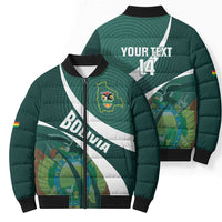 Custom Bolivia Football Bomber Puffer Jacket La Verde Sporty Curves Style - Wonder Print Shop