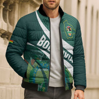 Custom Bolivia Football Bomber Puffer Jacket La Verde Sporty Curves Style - Wonder Print Shop