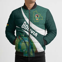 Custom Bolivia Football Bomber Puffer Jacket La Verde Sporty Curves Style - Wonder Print Shop
