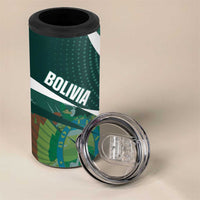 Custom Bolivia Football 4 in 1 Can Cooler Tumbler La Verde Sporty Curves Style - Wonder Print Shop