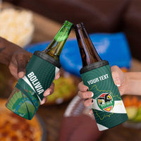 Custom Bolivia Football 4 in 1 Can Cooler Tumbler La Verde Sporty Curves Style - Wonder Print Shop