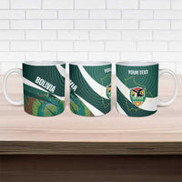 Custom Bolivia Football Ceramic Mug La Verde Sporty Curves Style - Wonder Print Shop
