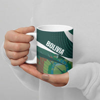 Custom Bolivia Football Ceramic Mug La Verde Sporty Curves Style - Wonder Print Shop