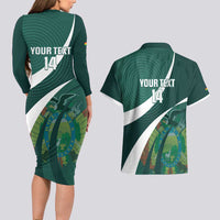 Custom Bolivia Football Couples Matching Long Sleeve Bodycon Dress and Hawaiian Shirt La Verde Sporty Curves Style - Wonder Print Shop