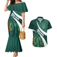 Custom Bolivia Football Couples Matching Mermaid Dress and Hawaiian Shirt La Verde Sporty Curves Style - Wonder Print Shop