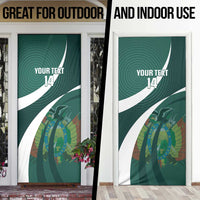 Custom Bolivia Football Door Cover La Verde Sporty Curves Style - Wonder Print Shop
