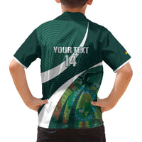 Custom Bolivia Football Family Matching Off The Shoulder Long Sleeve Dress and Hawaiian Shirt La Verde Sporty Curves Style - Wonder Print Shop