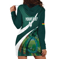 Custom Bolivia Football Hoodie Dress La Verde Sporty Curves Style - Wonder Print Shop