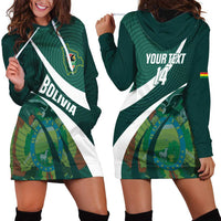 Custom Bolivia Football Hoodie Dress La Verde Sporty Curves Style - Wonder Print Shop