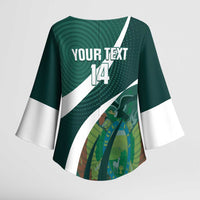 Custom Bolivia Football Kimono Sleeve Blouse La Verde Sporty Curves Style - Wonder Print Shop