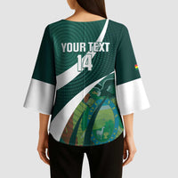 Custom Bolivia Football Kimono Sleeve Blouse La Verde Sporty Curves Style - Wonder Print Shop