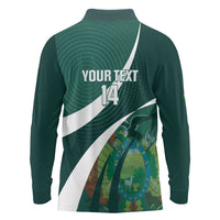 Custom Bolivia Football Long Sleeve Polo Shirt La Verde Sporty Curves Style - Wonder Print Shop