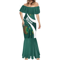 Custom Bolivia Football Mermaid Dress La Verde Sporty Curves Style - Wonder Print Shop