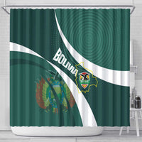 Bolivia Football Shower Curtain La Verde Sporty Curves Style - Wonder Print Shop