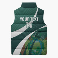 Custom Bolivia Football Sleeveless Puffer Jacket La Verde Sporty Curves Style - Wonder Print Shop