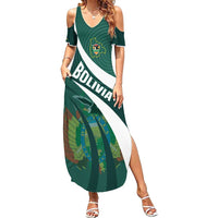 Custom Bolivia Football Summer Maxi Dress La Verde Sporty Curves Style - Wonder Print Shop