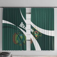 Bolivia Football Window Curtain La Verde Sporty Curves Style - Wonder Print Shop